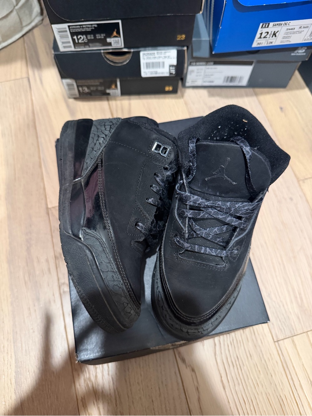 Nike Air Jordan 3 Retro Low - Black Kids Shoe
